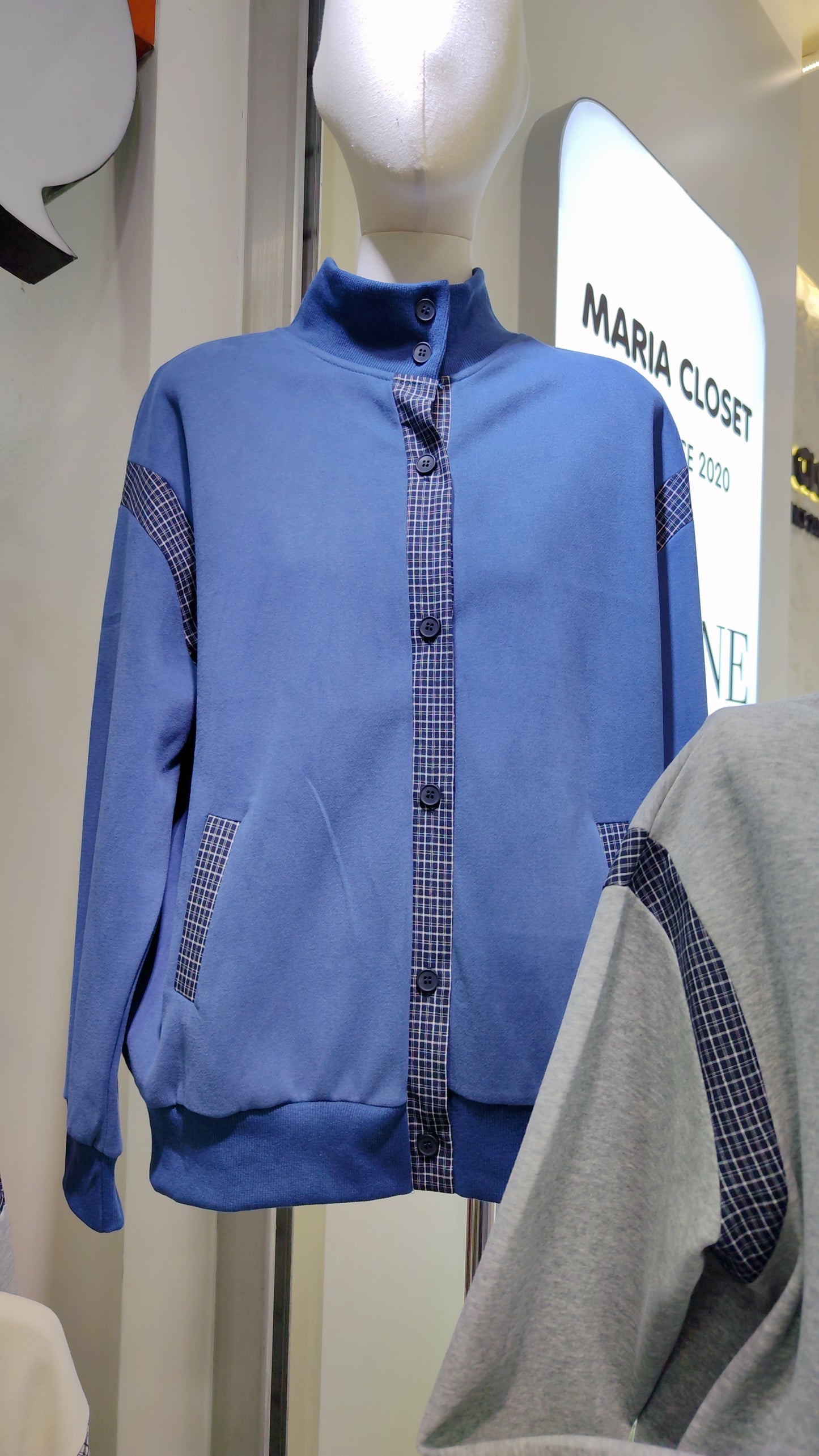 The "Varsity" Plaid Trim Jacket