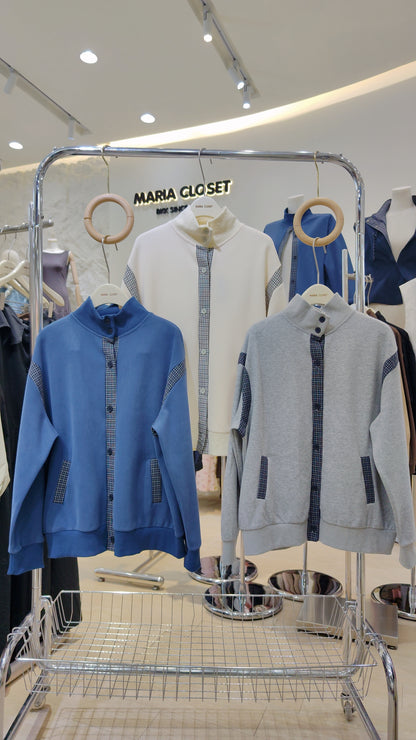 The "Varsity" Plaid Trim Jacket