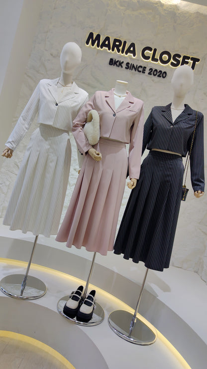 The "Debutante" Pleated Skirt Set