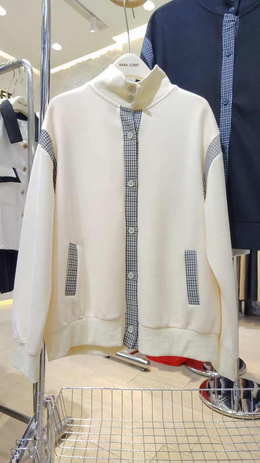 The "Varsity" Plaid Trim Jacket