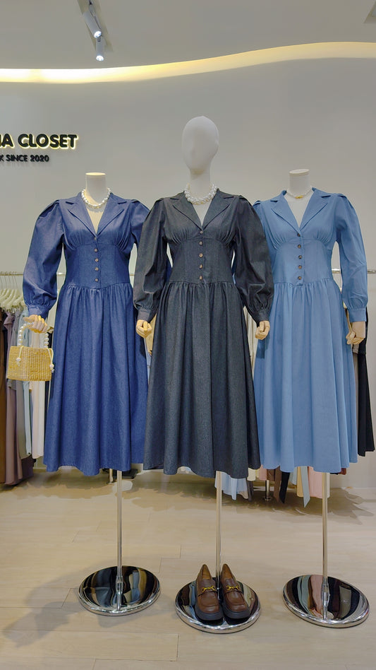 The "Vintage Denim" Corset Dress