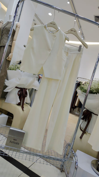 The "Diagonal" Button Vest Set