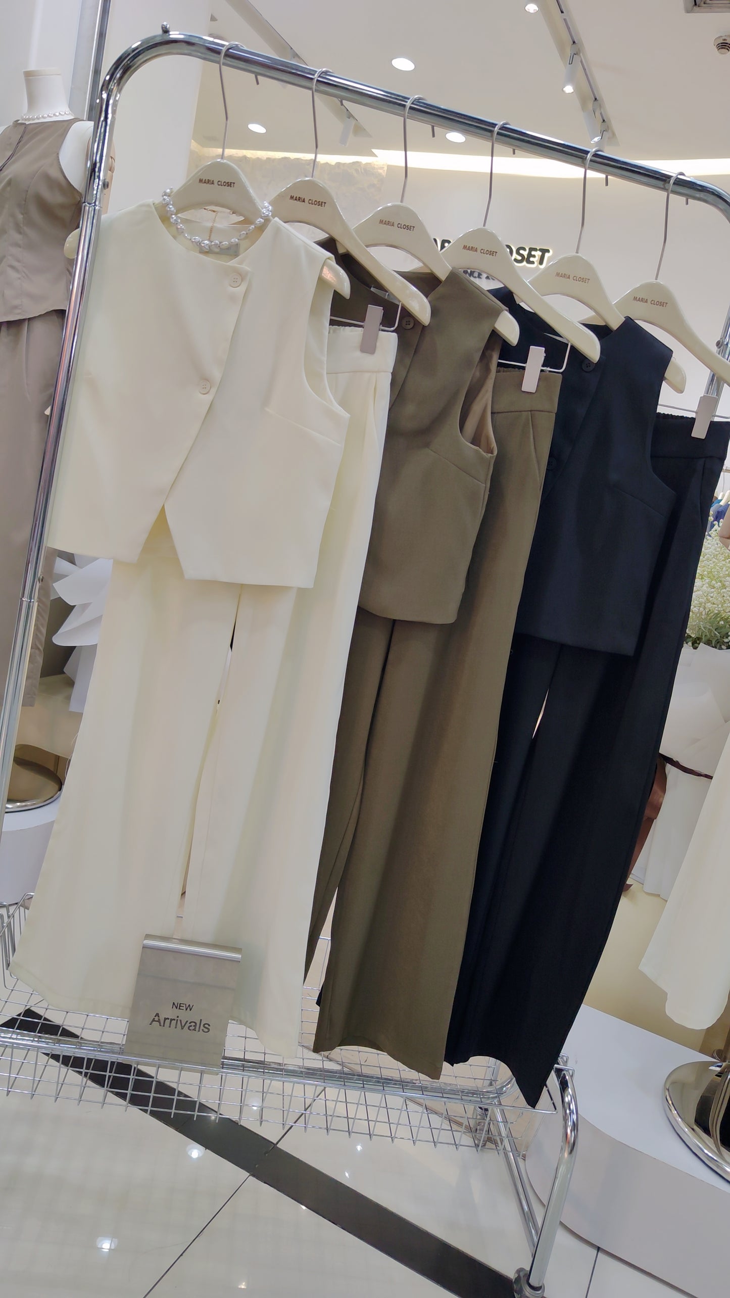 The "Diagonal" Button Vest Set