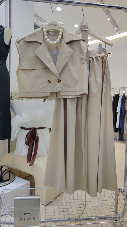 The "Audrey" Trench Vest Set