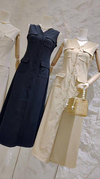 Maria's "Four-Pocket" Utility Shirt Dress