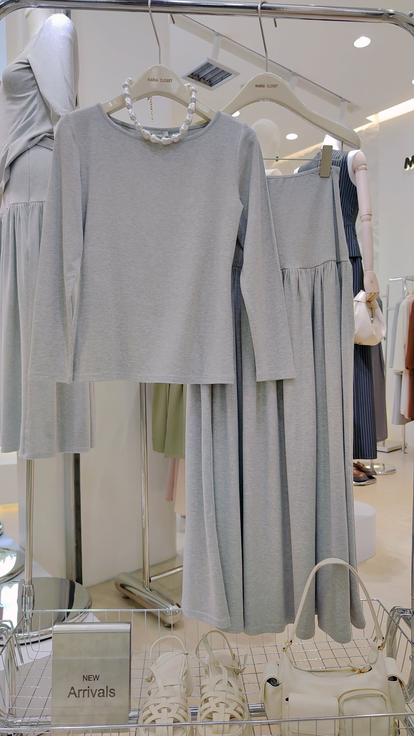 The "Flowy Knit Skirt" Two-Piece Set: