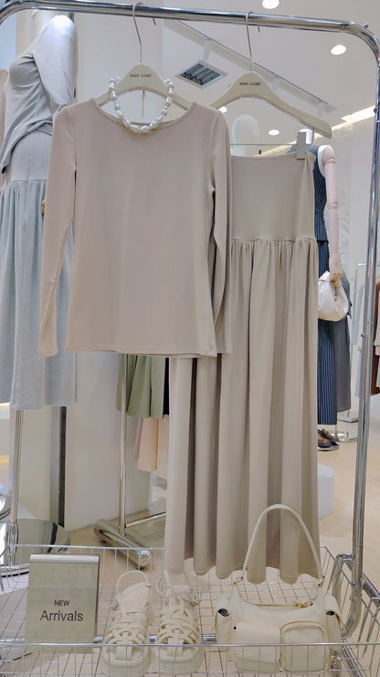 The "Flowy Knit Skirt" Two-Piece Set:
