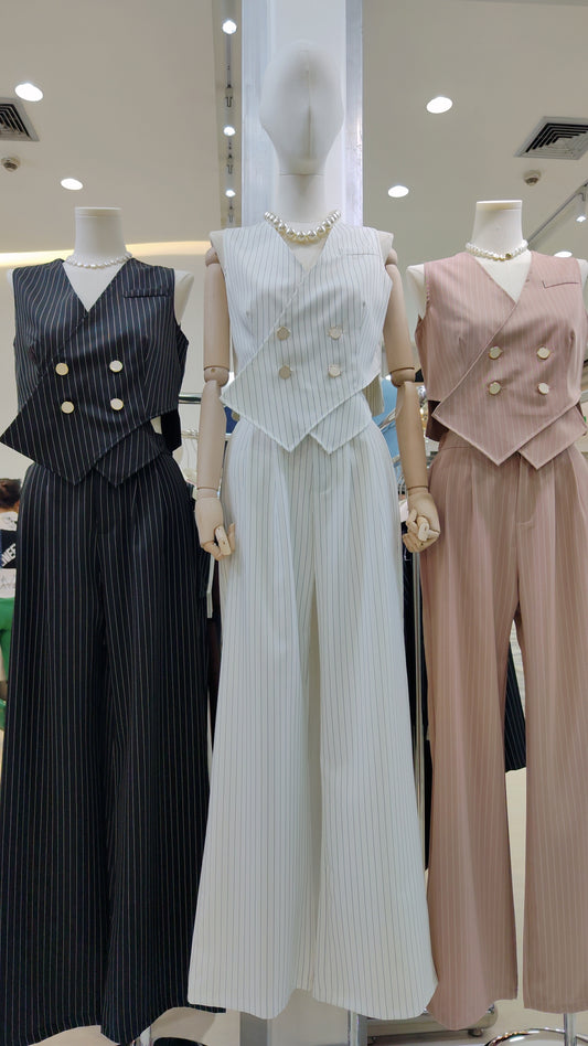 The "Wall Street" Pinstripe Set: