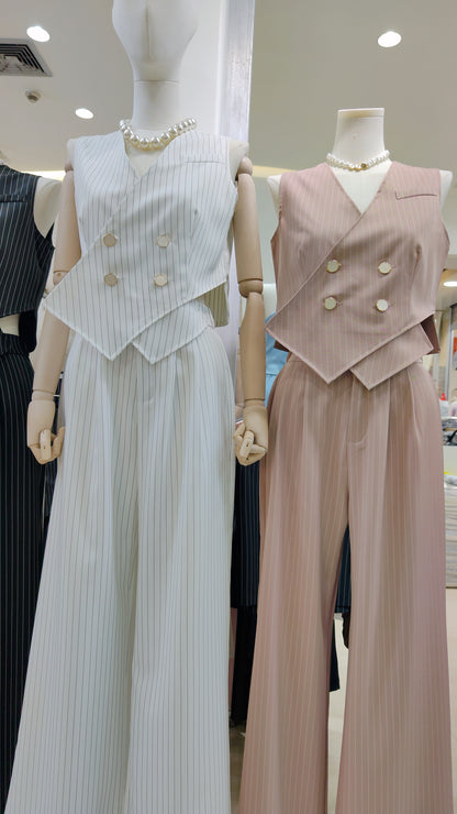 The "Wall Street" Pinstripe Set: