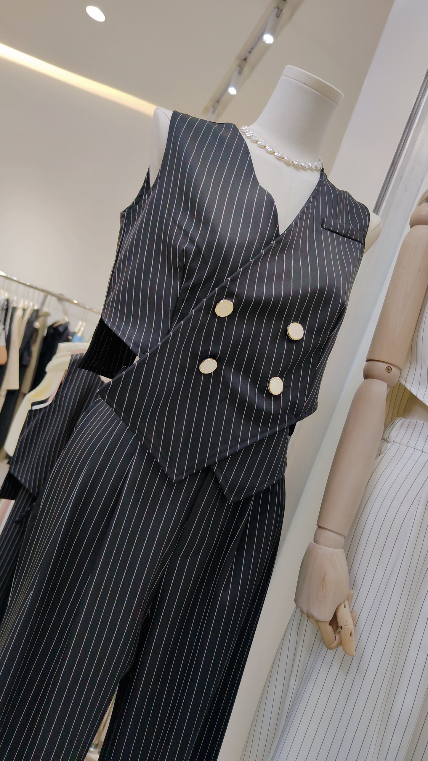 The "Wall Street" Pinstripe Set: