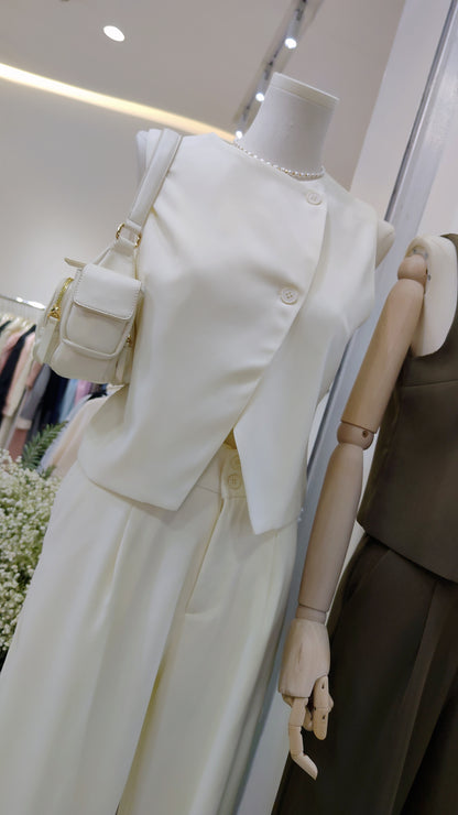 The "Diagonal" Button Vest Set