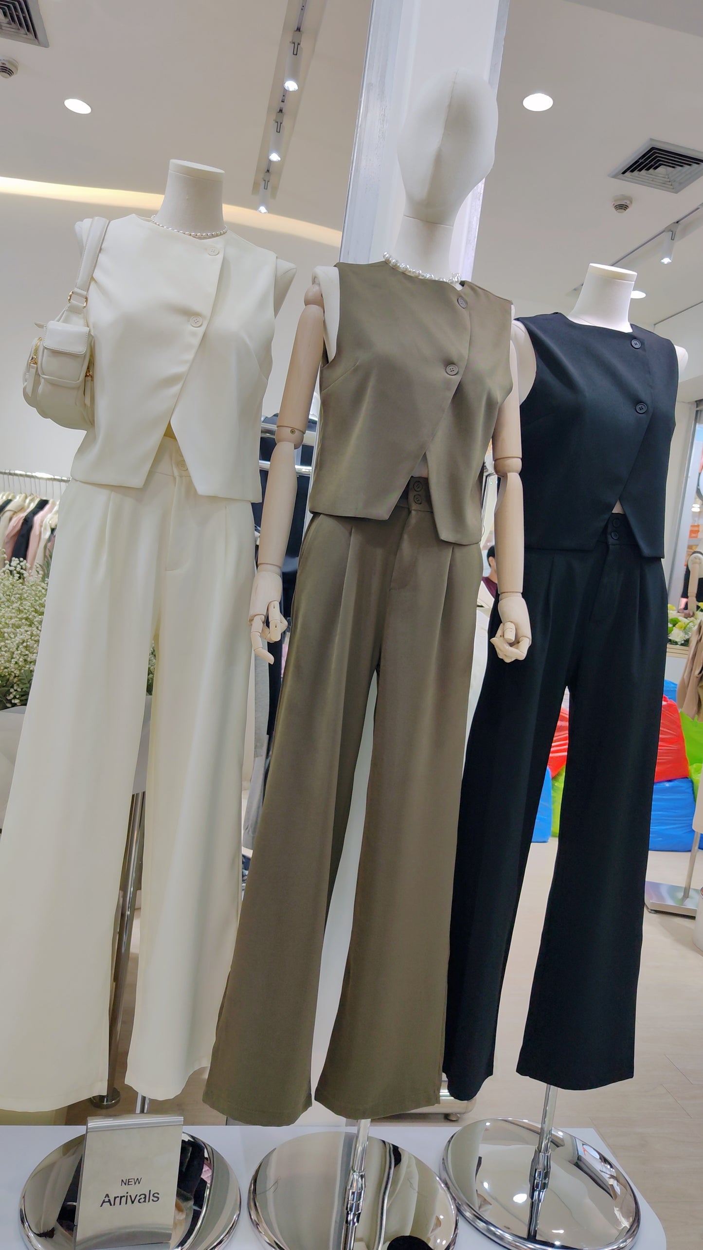 The "Diagonal" Button Vest Set