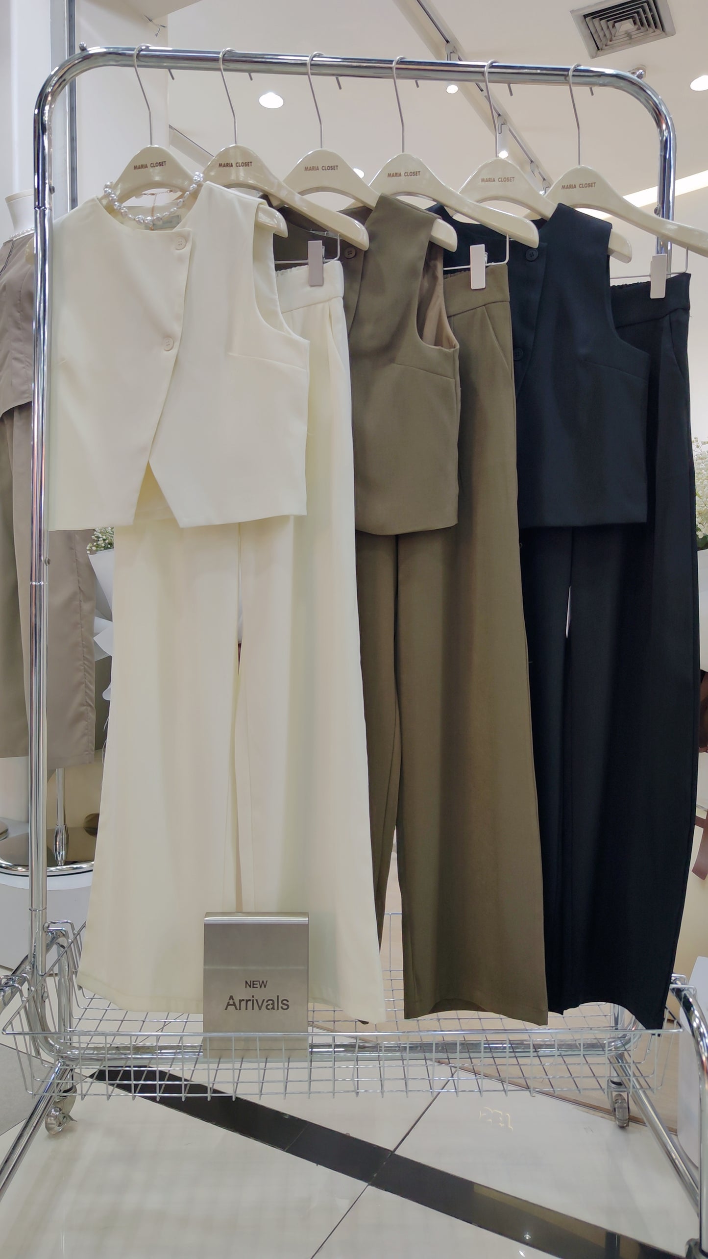 The "Diagonal" Button Vest Set