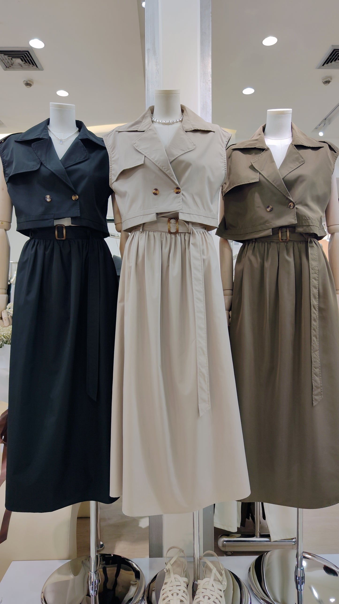The "Audrey" Trench Vest Set