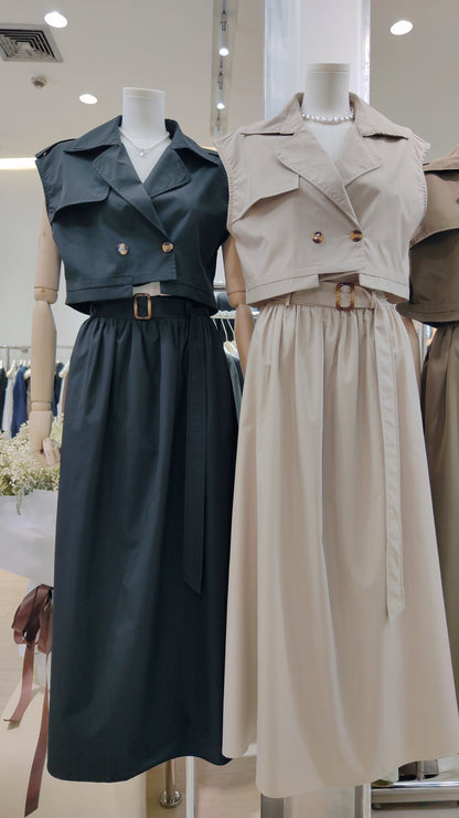 The "Audrey" Trench Vest Set