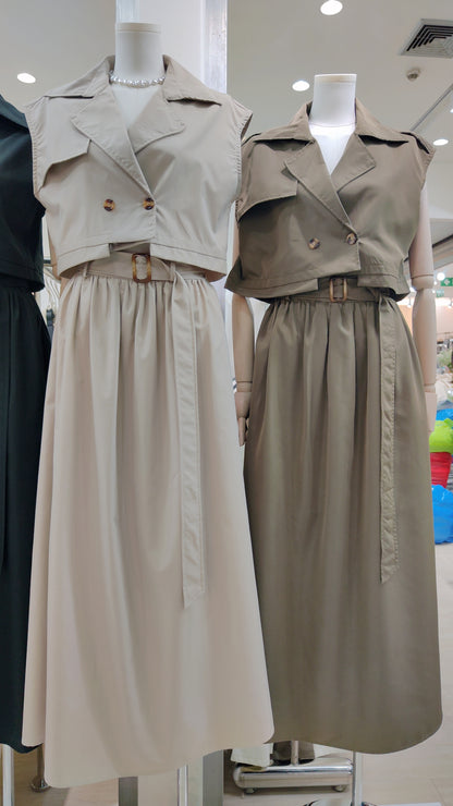 The "Audrey" Trench Vest Set