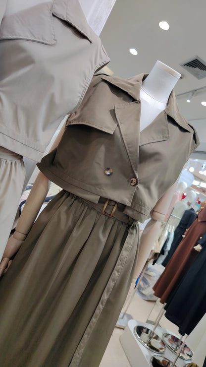 The "Audrey" Trench Vest Set