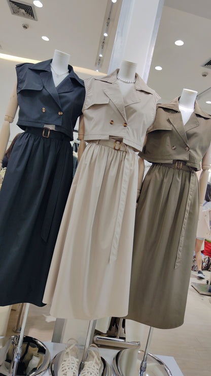 The "Audrey" Trench Vest Set