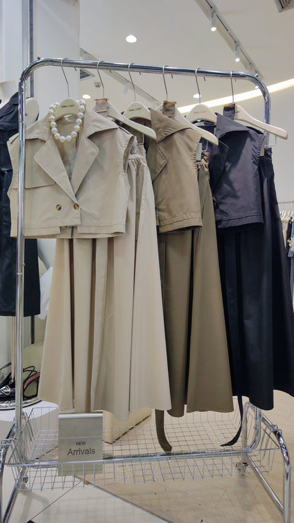 The "Audrey" Trench Vest Set