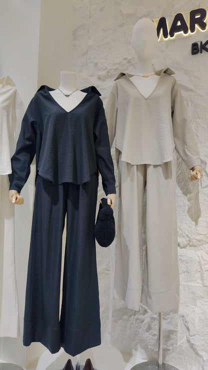 The "Timeless V-Neck" Tunic & Pants Set