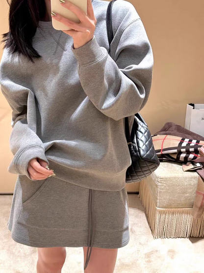 The "Seoul" Sweatshirt & Skirt Set