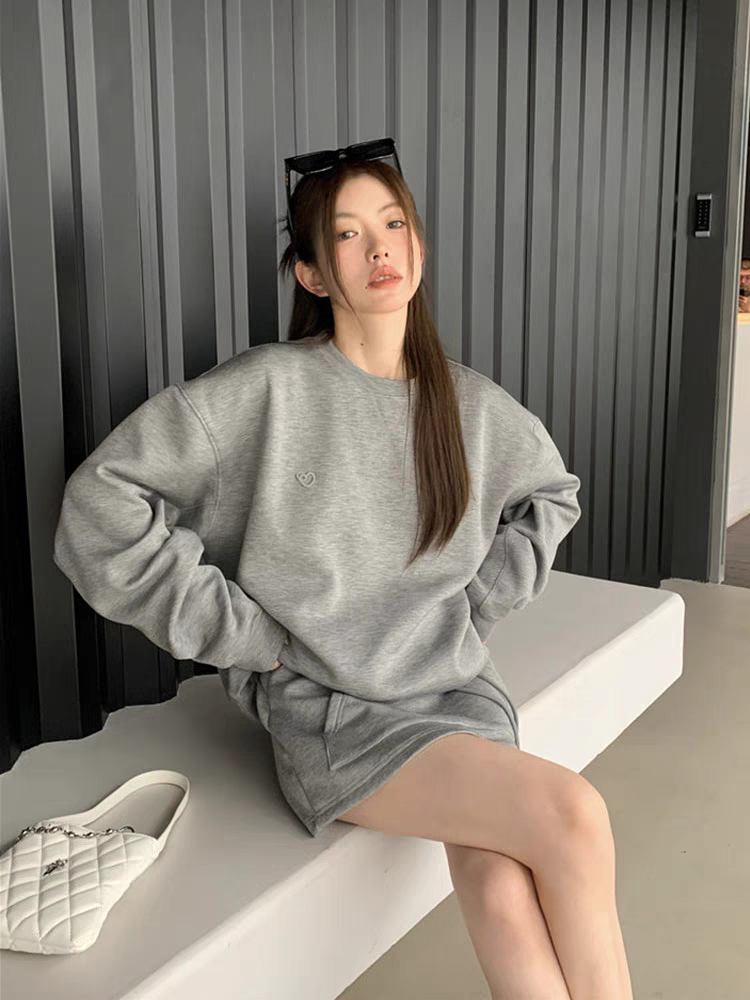 The "Seoul" Sweatshirt & Skirt Set