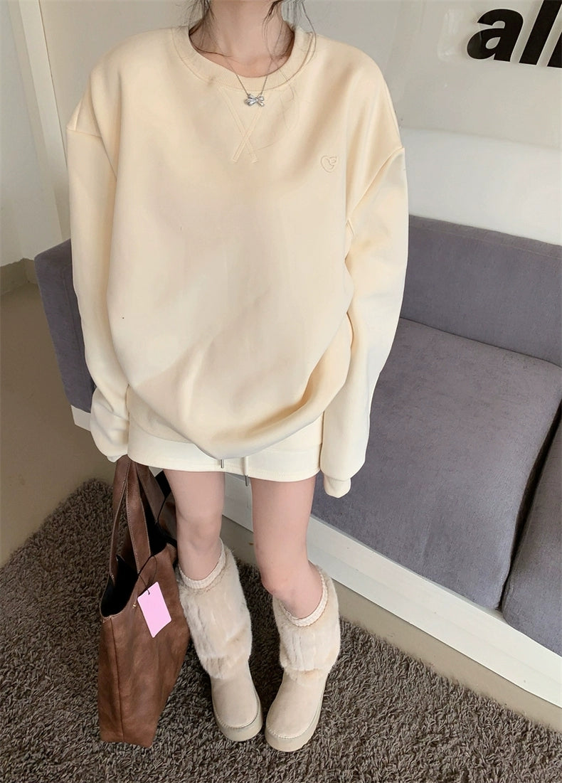 The "Seoul" Sweatshirt & Skirt Set