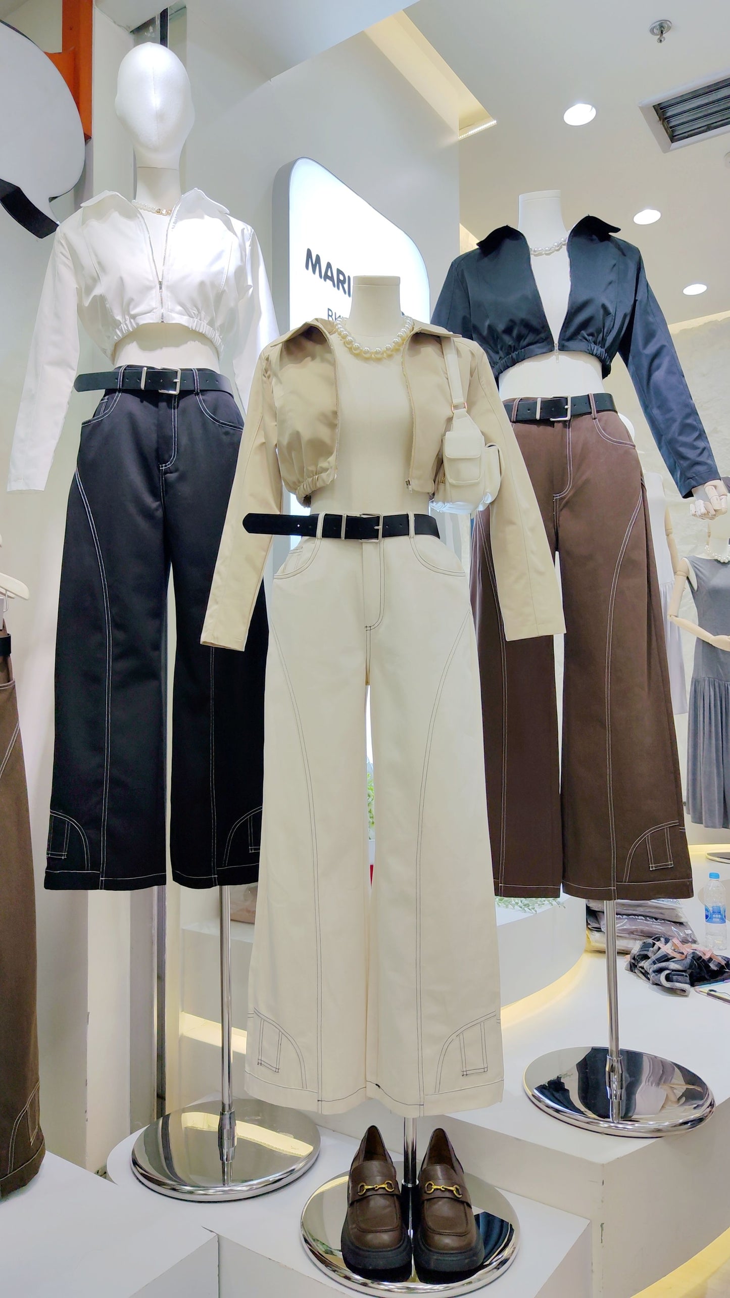 The "Stitchwork" Wide-Leg Trousers