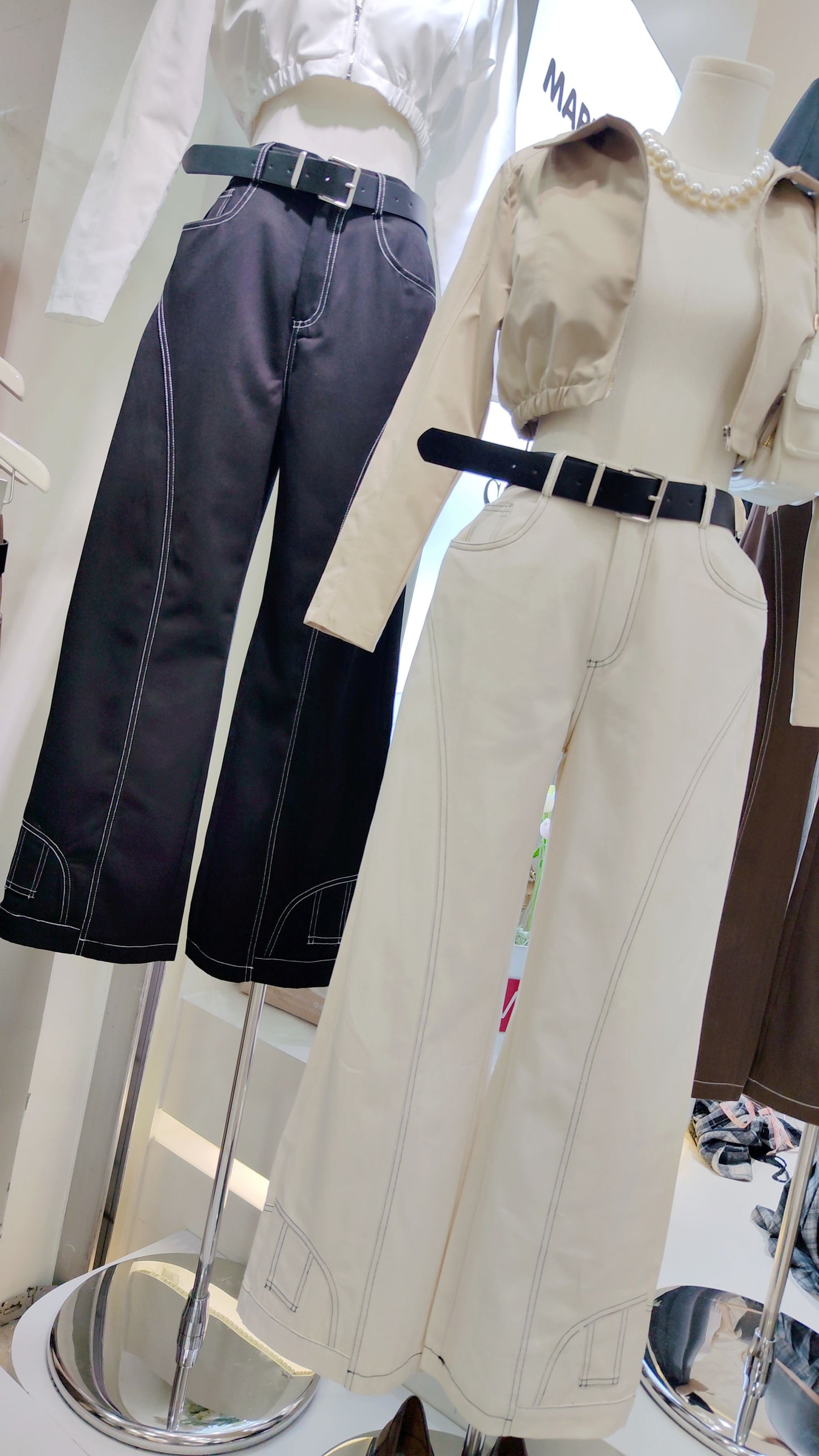 The "Stitchwork" Wide-Leg Trousers