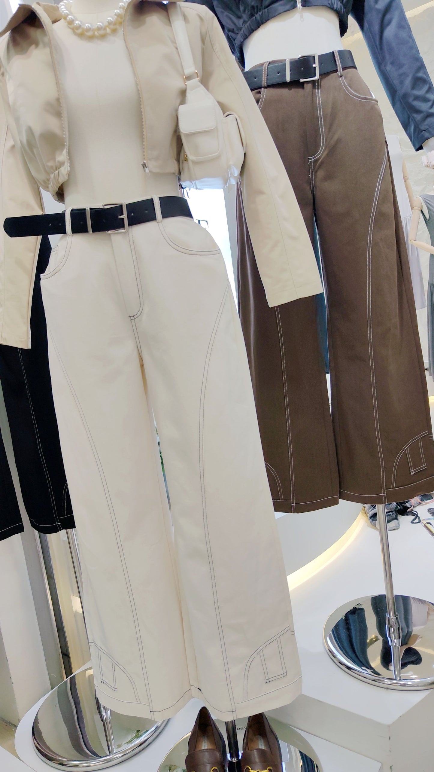 The "Stitchwork" Wide-Leg Trousers