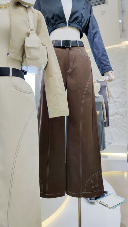 The "Stitchwork" Wide-Leg Trousers