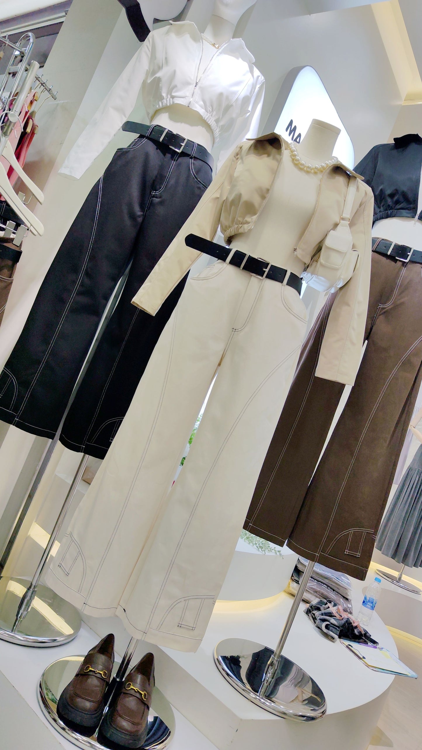 The "Stitchwork" Wide-Leg Trousers