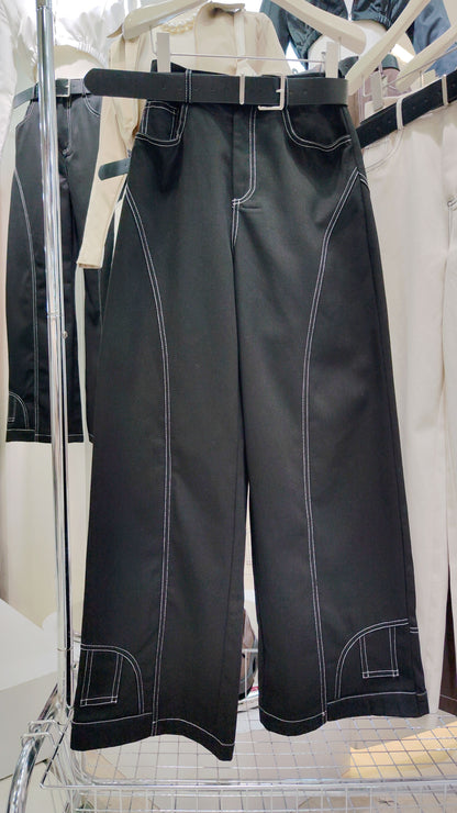 The "Stitchwork" Wide-Leg Trousers