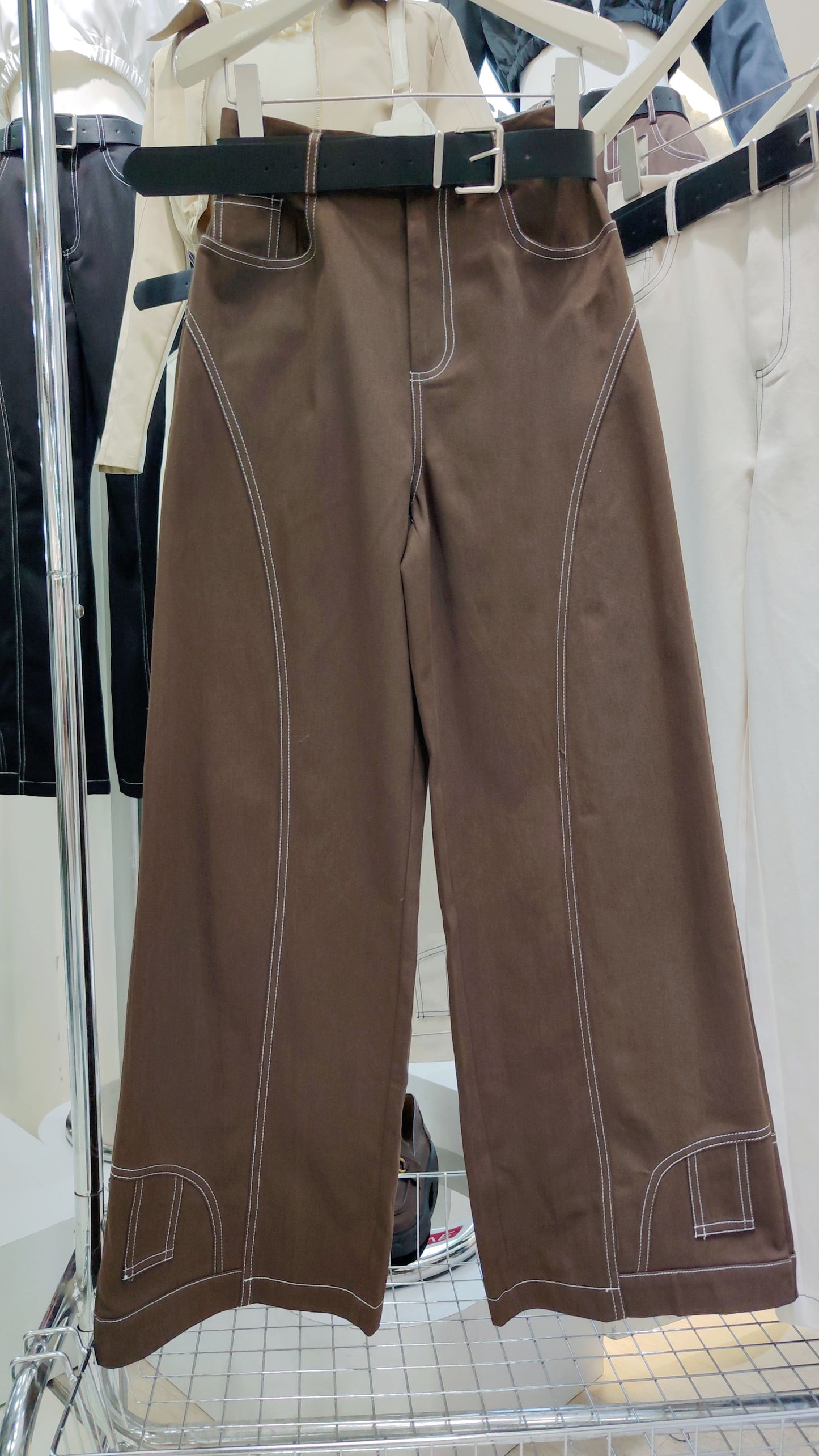 The "Stitchwork" Wide-Leg Trousers