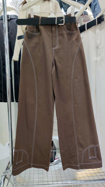 The "Stitchwork" Wide-Leg Trousers