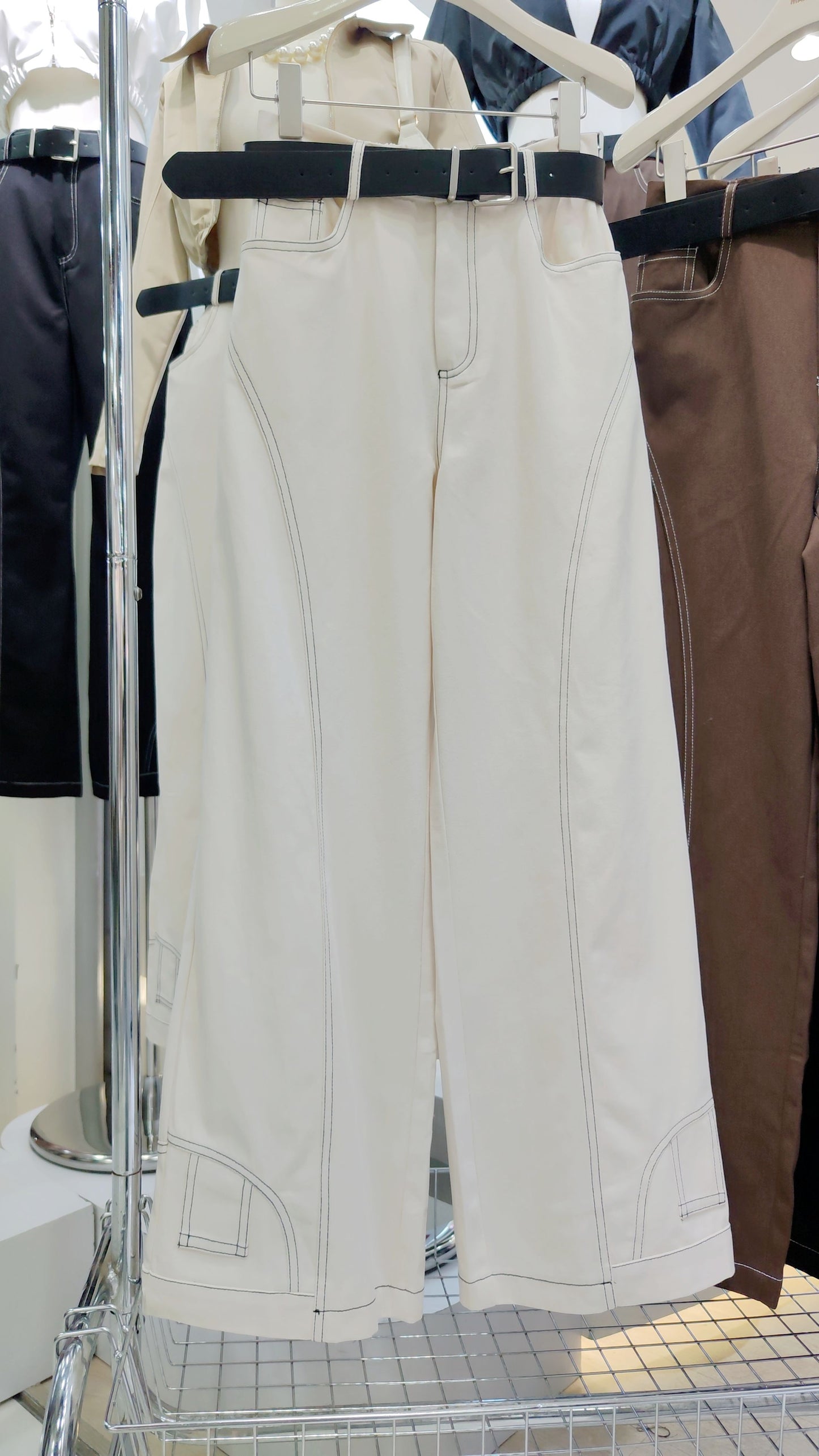 The "Stitchwork" Wide-Leg Trousers