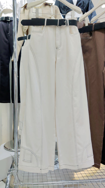 The "Stitchwork" Wide-Leg Trousers