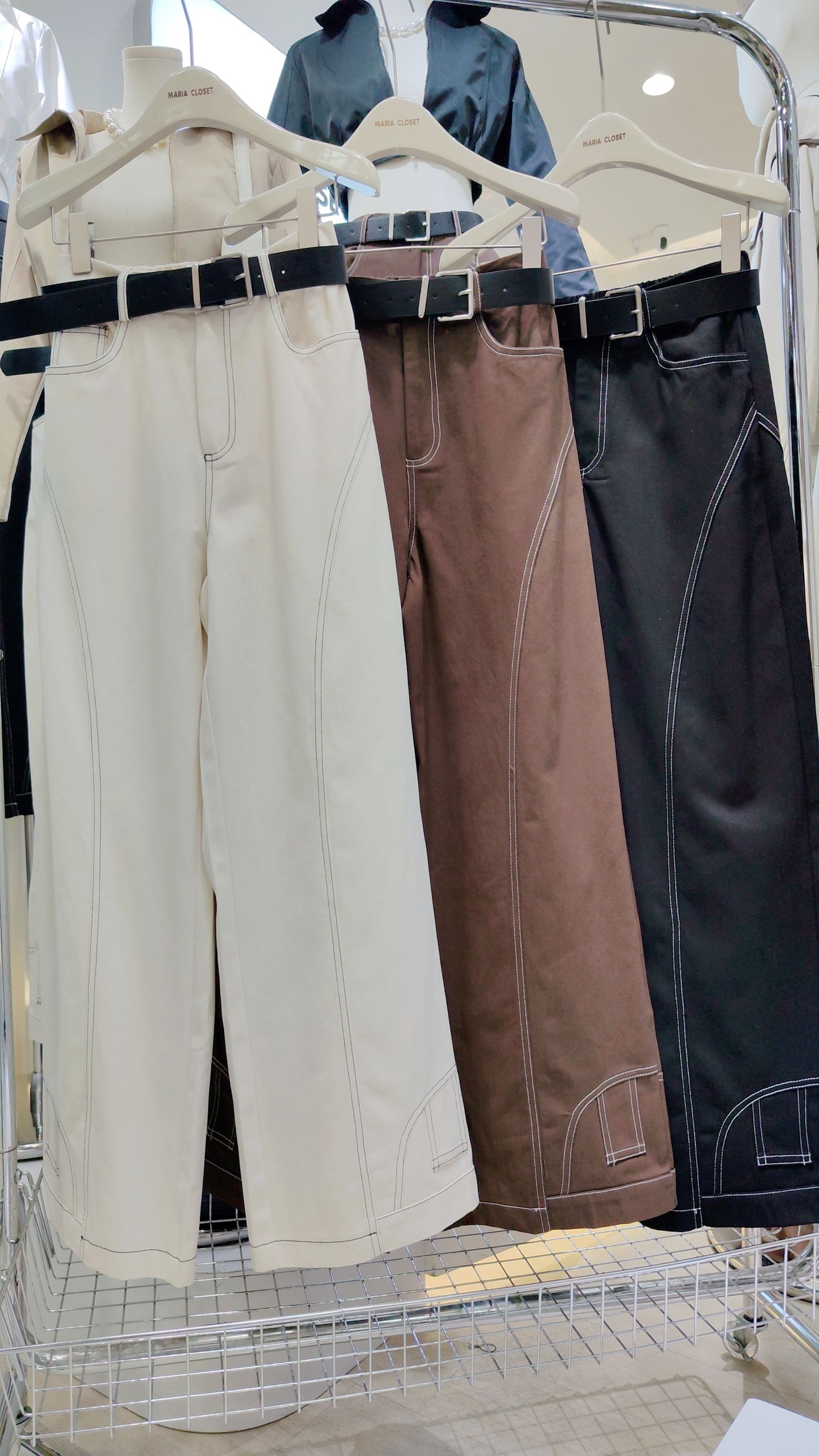 The "Stitchwork" Wide-Leg Trousers