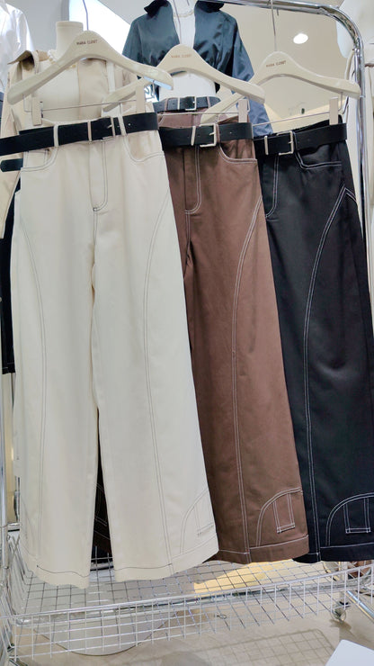 The "Stitchwork" Wide-Leg Trousers